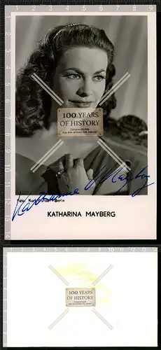 Autogrammkarte Katharina Mayberg original Unterschrift