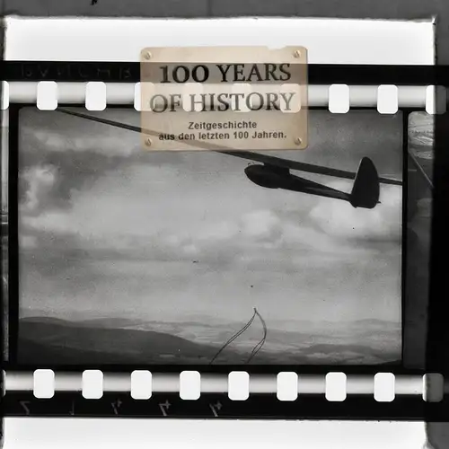 Orig. Dia Segelfliegen Segelflugzeug Segeln Flugzeug Werbefilm 30/40er Jahre ca.