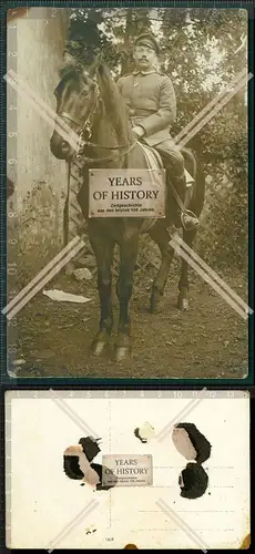 Orig. Foto Soldat 1. Weltkrieg mit Pferd aus Bondorf Herrenberg Bauer Bühler
