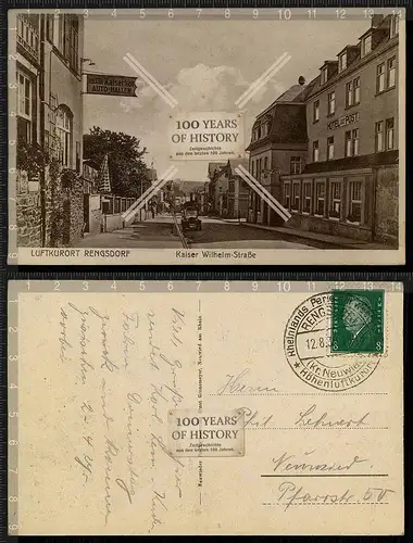 Orig. AK Rengsdorf b. Neuwied Westerwald Kaiser-Wilhelm-Straße gel. 1930