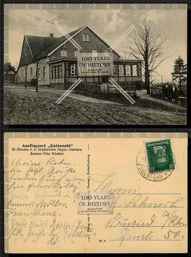 Orig. AK Kattenohl Hagen Delstern Westfalen gel. 1928