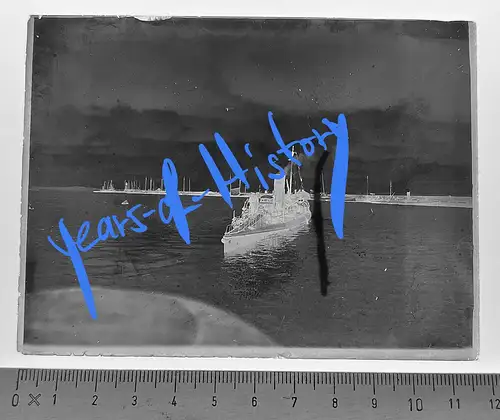 Orig. Glas Negativ 1.WK 12×9 cm Schiff Unterseeboot U-Boot 1914-1918