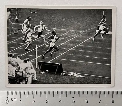 Olympia 1936 Berlin Sammelbild Pet Cremer - 100m Jesse Owens Metcalfe Osendarp