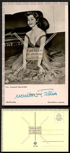 Autogrammkarte Nadine Tallier Nadine de Rothschild original Unterschrift