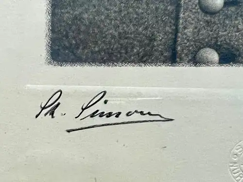 Foto Soldat 1930 Passepartout Glasrahmen 31x25 cm Nürnberg signiert S. Simon