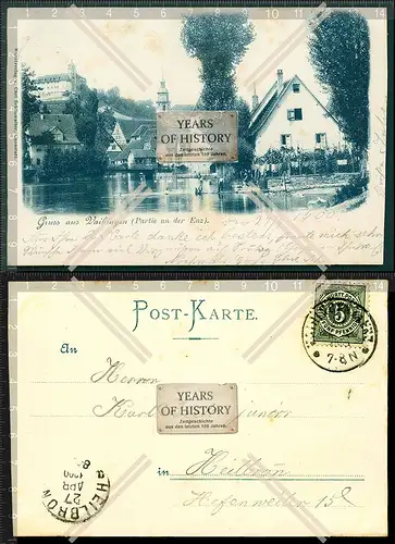 Orig. AK Vaihingen an der Enz Dorf Ansicht 1900 gelaufen