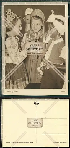 AK RAL Postkartenkalender 1956 Fröhliche Herzen DDR Fasching ahoi