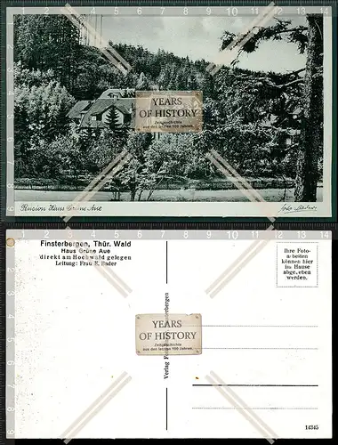 Orig. AK Finsterbergen Friedrichroda Thüringer Wald Haus grüne Aue Pension Ho