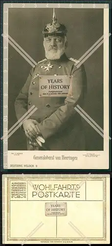 Orig. AK Portrait General von Heeringen in Uniform mit Orden