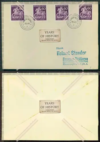 Briefmarke Stempel Brief Böhmen Mähren Märkisch Ostrau Werbung nach Hannover 194