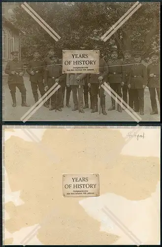 Foto 22×16 cm Soldaten Gruppe 1. WK um 1918 bei Stuttgart