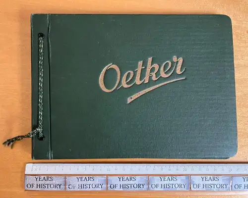 Altes Fotoalbum 1940 Aufschrift - Oetker - Nahrungsmittelunternehmen Bielefeld
