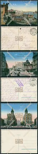 AK 3x Budapest Straßenansicht uvm. Feldpost 1915 gelaufen