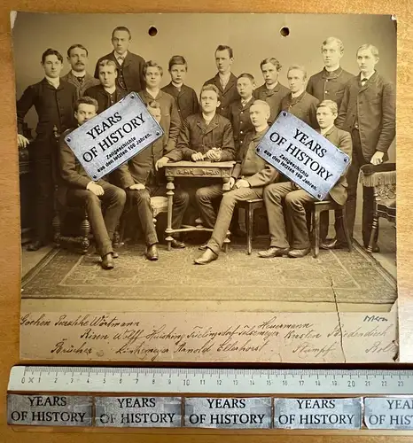 Foto 23x21 cm Abiturienten Abitur Student Osnabrück 1891 mit Namen siehe Foto