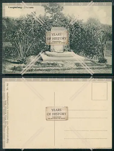 AK 1. WK Langenberg Brunnen 1916 