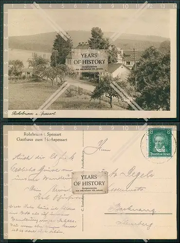 AK Rohrbrunn im Spessart Gasthaus zum Hoch Spessart 1927 gelaufen