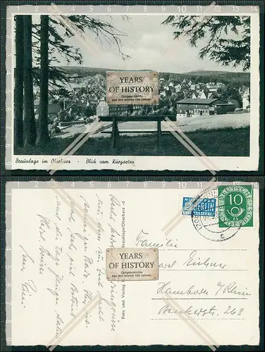 AK Braunlage im Oberharz Panorama vom Ort Karte gelaufen