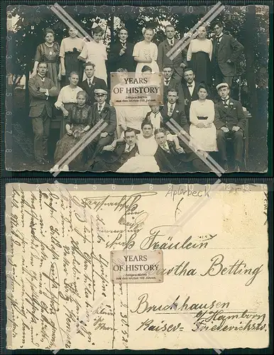 Foto AK Dortmund Aplerbeck Burschenschaft Studenten Gruppenfoto 1920 Karte gela