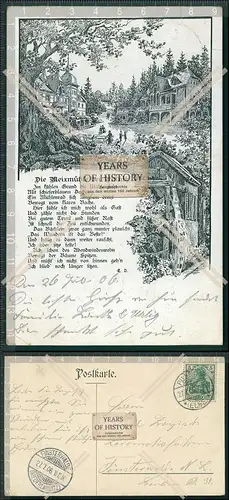 AK Dresden Pillnitz Elbe Meixmühle Künstler Karte 1906 gelaufen