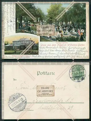 AK Magdeburg Friedrich Wilhelmsgarten Biergarten Gasthof 1904 gelaufen