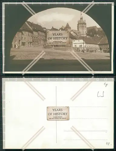 Foto AK Dorf mit Kirche Geschäft Hans Roth 1936