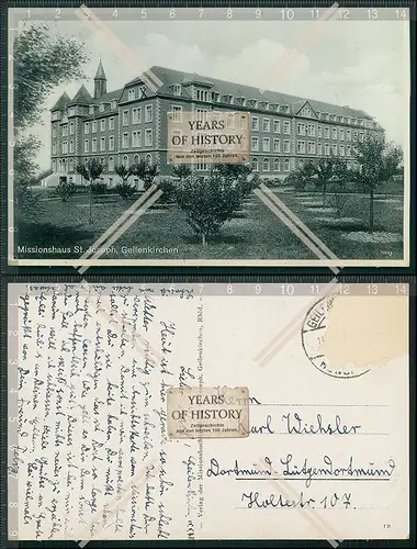AK Geilenkirchen Missionshaus Sankt Josef 1933 gelaufen