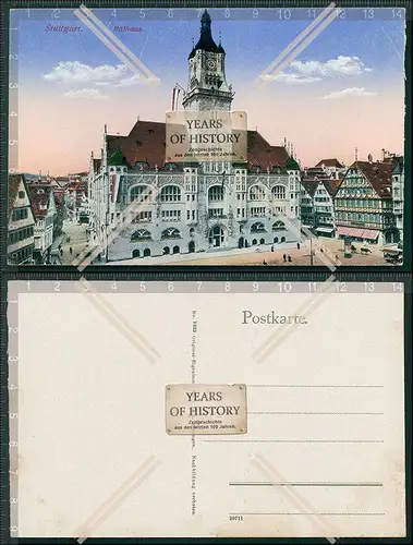 AK Stuttgart Rathaus 1916