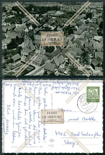 Foto AK Legden Luftbild Fliegeraufnahme im Münsterland Karte gelaufen 