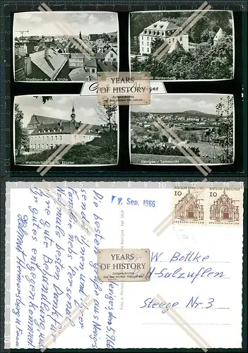 Foto AK Neviges Velbert Stadtkern Schloss jetzt Zeichen Wallfahrtskirche Kloste