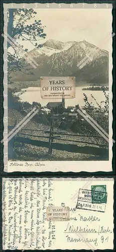 Foto AK Schliersee bayerische Alpen 1936 gelaufen seltener Stempel 