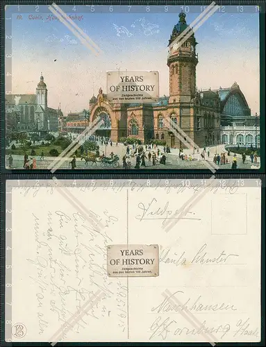 AK Köln am Rhein Feldpost 1915 Hauptbahnhof