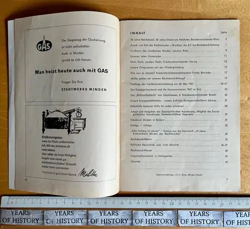Festschrift 1951-66 Reichsbund Minden 50 Jahre Dienst am Nächsten 38 Seiten