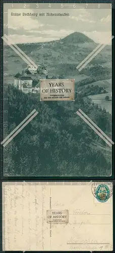 AK Schwäbische Alb Ruine Rechberg mit Hohenstaufen 1934 gelaufen