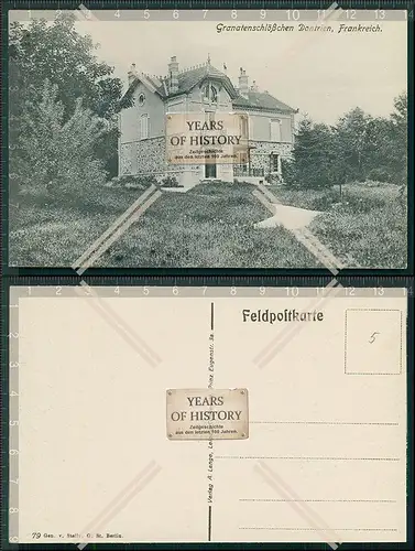 AK 1. WK Feldpost Granatenschlößchen Dontrien Marne Grand Est Frankreich