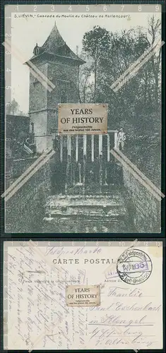 AK 1. WK Feldpost Lievin Cascade du Moulin du Chateau de Rollencourt 