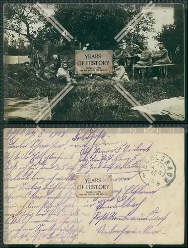 Foto AK 1. WK Ebelsbach Gleisenau Rudendorf Haßberge 1918 Feldpost gel.