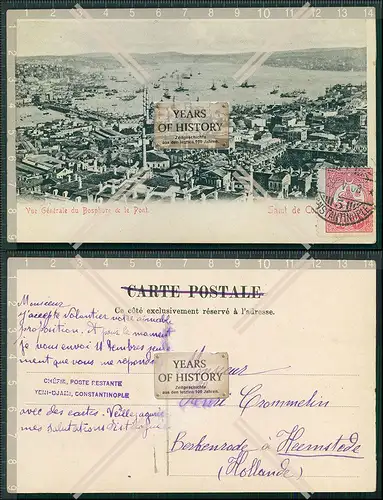 AK Constantinople Vue generale du Bosphore 1908 gelaufen