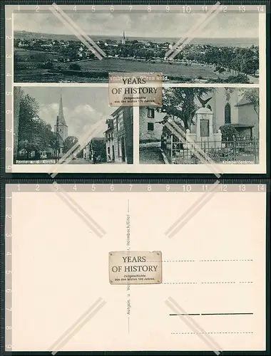 AK Embken Nideggen Düren Kriegerdenkmal Straße an der Kirche Panorama vom Dor