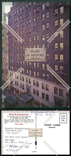 Orig. AK Hotel Knickerbocker New York Vereinigte Staaten von Amerika