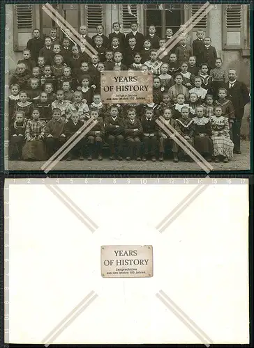 Orig. Foto 12×17cm Schulklasse 1913 Jungs und Mädchen
