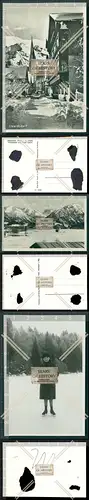 Orig. Foto AK 3x Oberstdorf Oberallgäu Dorfansichten 1929 Winterlandschaft und