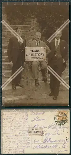 Foto AK 1917 Berlin gelaufen 3 Herrn Politik Adel ?