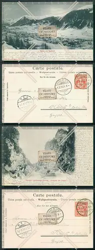 AK 2x Davos Schweiz 1904 gelaufen
