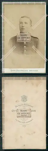 CDV Foto Soldat Portrait Uniform Weimar Thüringen 