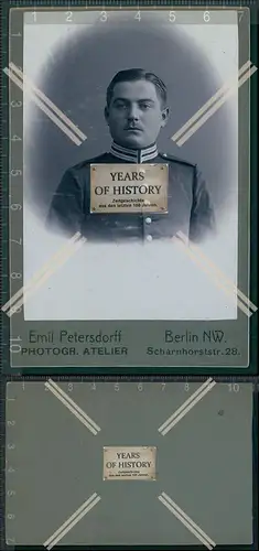 CDV Foto Soldat in Uniform Berlin