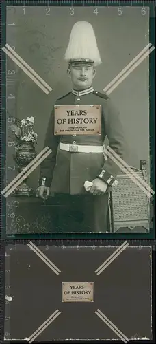 Orig. Foto Soldat 1905-18 Kaiserzeit Weltkrieg in Uniform Pickelhaube