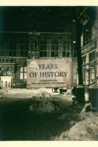 Foto kein Zeitgenössisches Original Danzig Gdansk Straßenansicht Winter b. Nacht