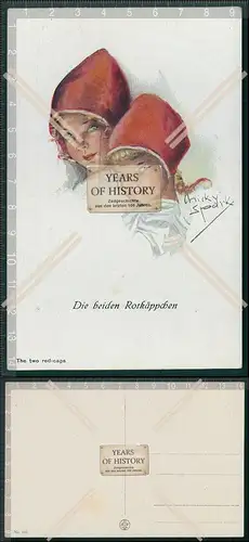 Künstler AK Chicky Spark die beiden Rotkäppchen 1911 