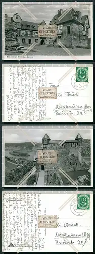 Foto AK 2x Bacharach am Rhein Burg Stahleck Karte gelaufen