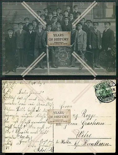 Foto AK Studenten Klasse Oldenburg Niedersachsen 1911 gelaufen
